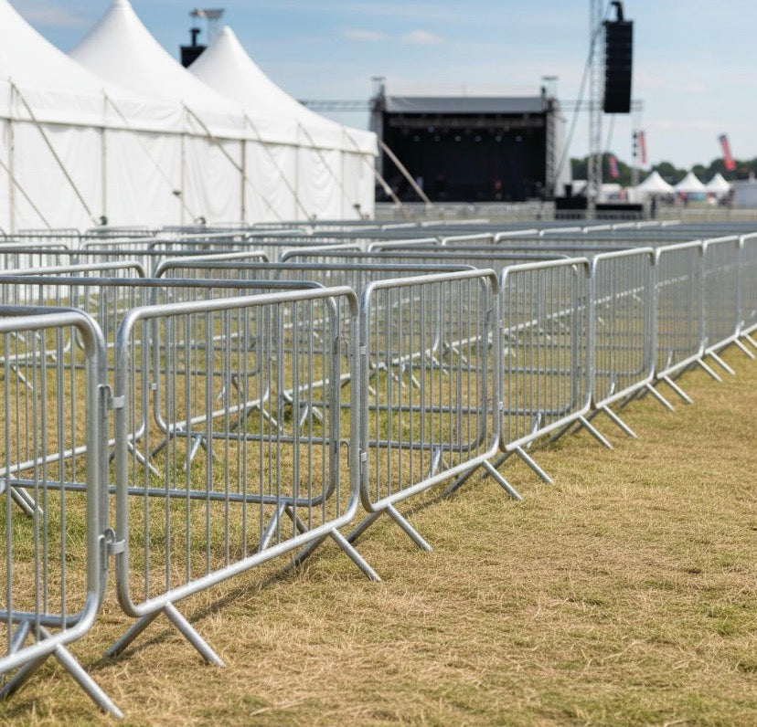 Heavy-Duty Steel Crowd Control Barrier